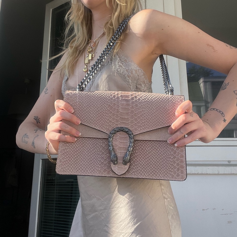 Faux Crocodile Crossbody Bag